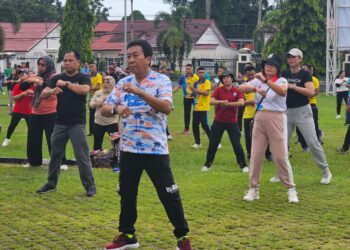 Pupuk Kebersamaan, Pemkab Bartim Gelar  Senam Bersama