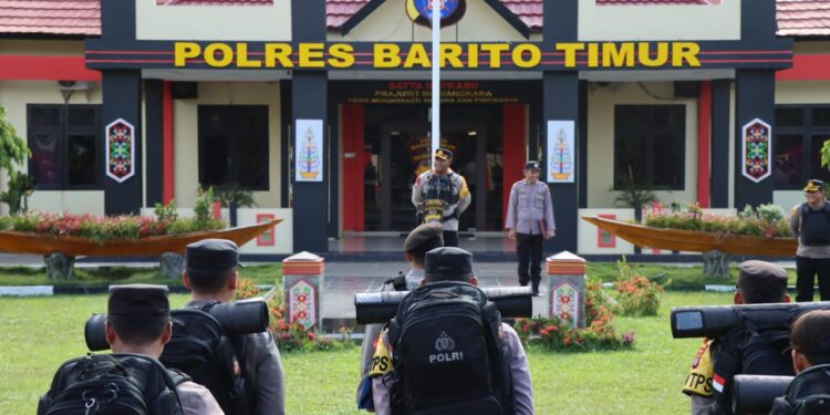 Polres Barito Timur Gelar Apel Konsolidasi Pasca PAM TPS