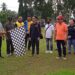 Semangat peserta Jalan Sehat Deklarasi Pemilu 2024 yang mengikuti.
