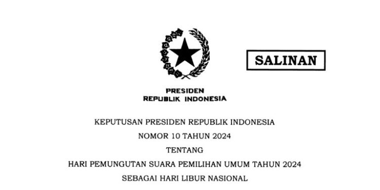 14 Februari 2024 Ditetapkan sebagai Libur Nasional
