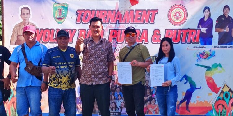 PT SGM Dukung Turnamen Volleyball di Desa Murutuwu