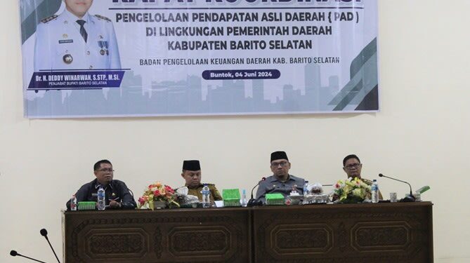 Pemkab Barito Selatan Gelar Rapat Koordinasi Pendapatan Asli Daerah
