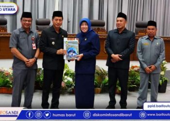 Pj Bupati Barito Utara Serahkan Rancangan KUA dan PPAS TA 2025 ke DPRD