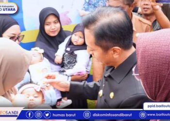 Pj Bupati Barito Utara Buka Pencanangan Pekan Imunisasi Nasional Polio