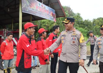 Kapolres Barito Timur Tinjau Pos Karhutla di Polsek Pematang Karau