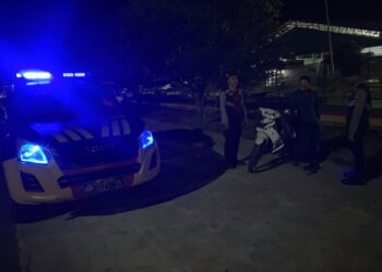Satsamapta Polres Barito Timur Patroli RTH dan Fasilitas Olahraga