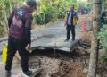 PUPR Perkim Barito Timur Respon Ambruknya Gorong-Gorong  di Jalan Penghubung Desa