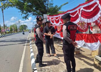 Polres Barito Timur Galakkan Pengibaran Bendera Merah Putih Jelang HUT ke -79 Republik Indonesia