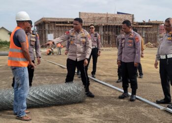 Kapolres Barito Timur Pastikan Pembangunan Satpas Berjalan Sesuai Jadwal