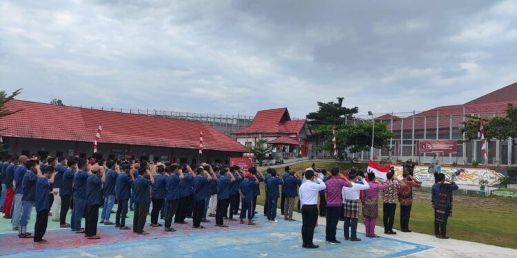 Peringatan HUT Ke-79 Republik Indonesia, Rutan Tamiang Layang Gelar Upacara Bendera
