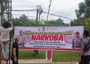 Cegah Peredaran Narkoba, Polisi Pasang Spanduk Himbauan di Enam Titik