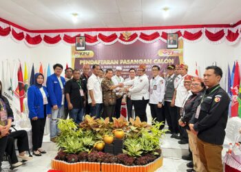 Pasangan Calon Bupati dan Wakil Bupati Barito Timur, Ariantho S Muler dan Ahmadi Resmi Mendaftar ke KPU