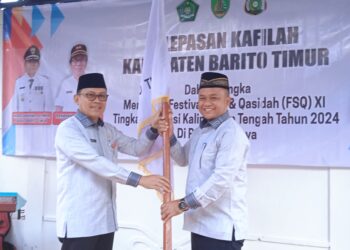 Pj Bupati Barito Timur Lepas Kafilah Festival Seni dan Qasidah XI untuk Bertanding di Palangka Raya