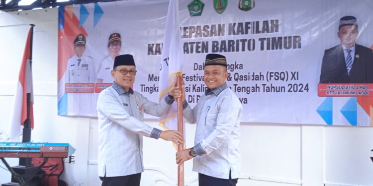 Pj Bupati Barito Timur Lepas Kafilah Festival Seni dan Qasidah XI untuk Bertanding di Palangka Raya
