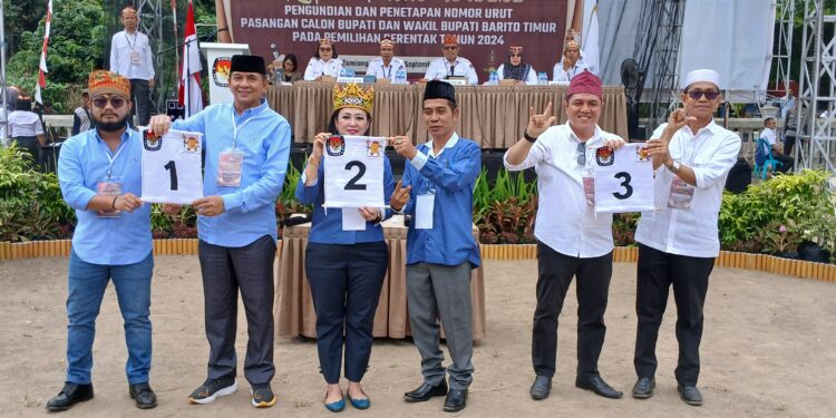 Tiga Pasangan Calon Resmi Bertarung di Pilkada Barito Timur 2024