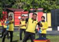 Polres Barito Timur Gelar Senam Aerobik Sambut HUT ke-69 Polantas