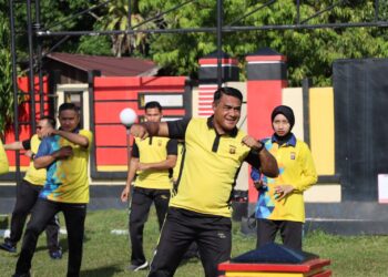 Polres Barito Timur Gelar Senam Aerobik Sambut HUT ke-69 Polantas