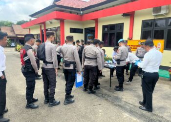 Polres Barito Timur Gelar Tes Urine Dadakan, Seluruh Personil Dinyatakan Bebas Narkoba