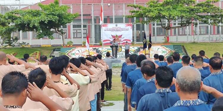Upacara Hari Kesaktian Pancasila di Rutan Tamiang Layang, Wujudkan Semangat Nasionalisme