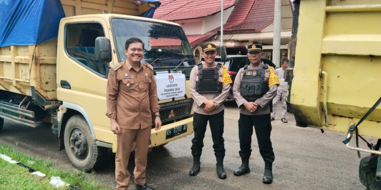 Polsek Dusun Tengah Kawal Ketat Distribusi Logistik Pilkada 2024