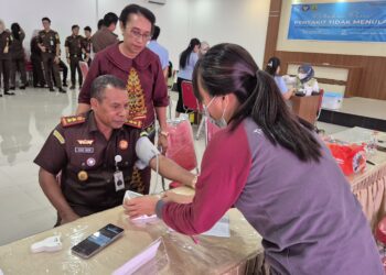 Kejari Barito Timur Gandeng Dinas Kesehatan Gelar Skrining Cegah Penyakit Sejak Dini