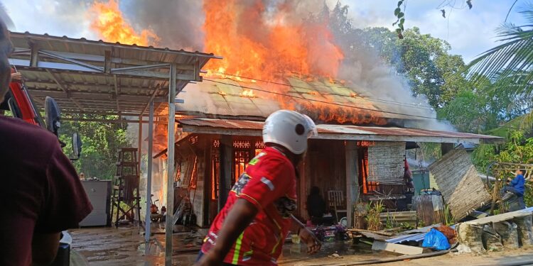 Rumah Petugas Damkar Barito Timur Ludes Dilalap Api