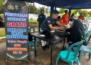 Polres Barito Timur Gelar Pemeriksaan Kesehatan Gratis Sambut HUT ke-79 Bhayangkara