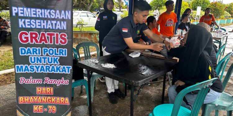 Polres Barito Timur Gelar Pemeriksaan Kesehatan Gratis Sambut HUT ke-79 Bhayangkara