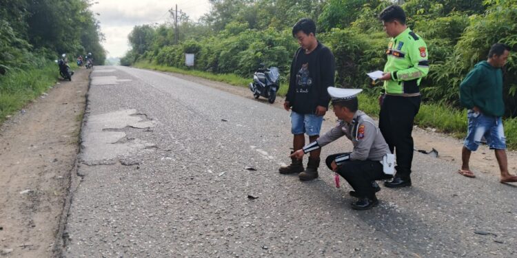 Kecelakaan Beruntun di Jalan Negara Tamiang Layang – Ampah, Satu Tewas dan Tiga Luka-Luka