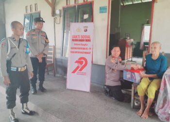 Tebar Toleransi, Polsek Benua Lima Laksanakan Aksi Religi dan Sosial ke Gereja GSJA Siloam Bagok