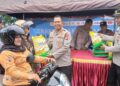 Kapolri Luncurkan Gerakan Pangan Murah, Polres Bartim Salurkan 750 Sak Beras Subsidi