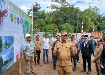 Bupati dan Wabup Letakkan Batu Pertama Pembangunan Koramil Cikal Bakal Kodim Barito Timur