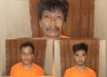 Aldi alias Cebol (23) warga Desa Runggu Raya, Riki alias Ade (19) warga Desa Lagan, serta Safrudin (52) warga Luau Jawuk yang berperan sebagai pembeli atau penadah hasil curian, yang telah diamankan polisi.