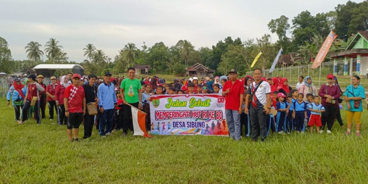 Meriah! Warga Sibung Rayakan  HUT RI dengan Jalan Sehat, Zumba, dan Dangdutan