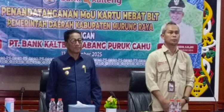 Pemkab Murung Raya Gandeng Bank Kalteng Salurkan Program HEBAT BLT