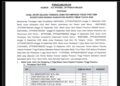Pengumuman hasil seleksi Sekda Bartim Tahun 2025.