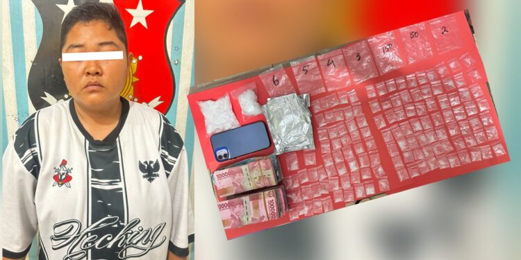 Polres Kapuas Tangkap Perempuan Miliki 173 Gram Sabu di Desa Pujon.