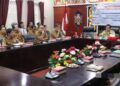 Plt. Sekda Murung Raya Sarwo Mintarjo, membuka Rapat Koordinasi Pemanfaatan Aplikasi SiSAPAN di Aula A Kantor Bupati Mura, Senin (3/11/2025).