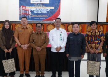 Bupati Murung Raya, Heriyus, dalam Pelatihan Peningkatan Kapasitas Pengurus Koperasi Desa Merah Putih (KDKMP) Tahun 2025 di GPU Tira Tangka Balang, Puruk Cahu, Selasa (11/11/2025).