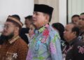 Bupati Barito Timur M. Yamin dan Wabup Adi Mula Nakalelu, dalam Rapat Konsultasi PKK 2025 di Aula Rujab, Kamis (20/11/2025).