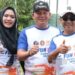 Wakil Ketua I DPRD, Dina Maulidah, bersama Bupati Heriyus dan Wakil Bupati Rahmanto Muhidin, menghadiri Fun Run Murung Raya Hebat, Minggu (30/11/2025).