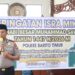 Kapolres Bartim AKBP Eddy Santoso, ketika menyampaikan sambutan dan wewenang pada momen peringatan Isra Mikraj 1447 H di Masjid Al-Harist Polres Barito Timur, Senin (19/1/2026). (ist)