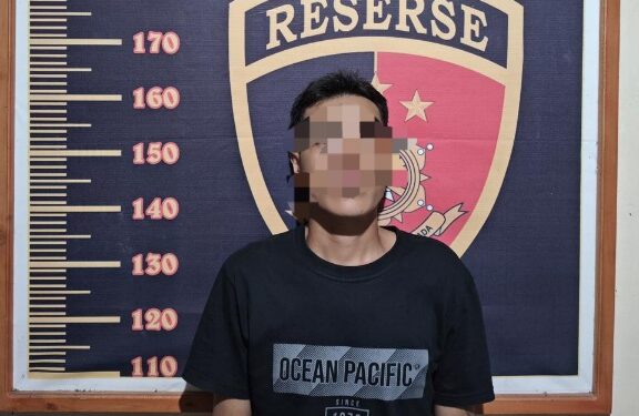 Pelaku HT (34) yang telah diamankan polisi.