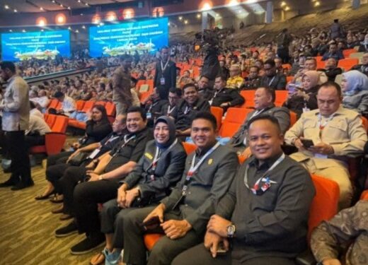 Ketua DPRD Kabupateb Barito Utara, Hj. Merry Rukaini (tiga dari kiri) mengikuti Rakornas di Bogor, Senin (2/2/2026)