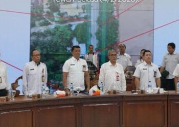 Asisten II Bidang Perekonomian dan Pembangunan Setda Barito Utara, B.P. Girsang, ketika menghadiri sosialisasi, Rabu (4/2/2026).