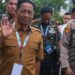 Ketua DPRD Murung Raya, Rumiadi (belakang), yang turut menghadiri Rakornas bersama Bupati Heriyus dan jajaran Forkopimda.