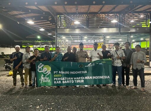 Jajaran Media Relation PT Adaro Indonesia dengan PWI Barito Timur, usai berbuka puasa bersama, Selasa (24/2/2026).