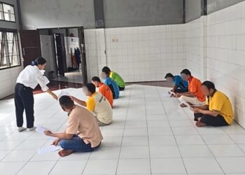 WBP Rutan Tamiang Layang yang mengikuti proses skring psikologi. (Ist)