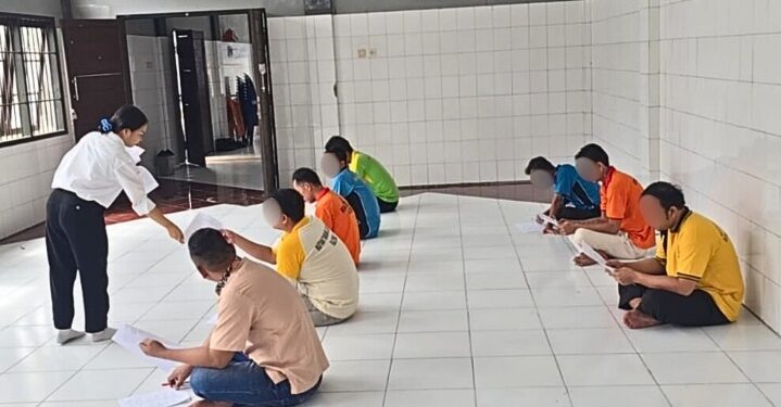 WBP Rutan Tamiang Layang yang mengikuti proses skring psikologi. (Ist)