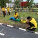 Personel polisi melaksanakan Gerakan Indoneasia Asri di Mako Polres Bartim, Jumat (27/2/2026).